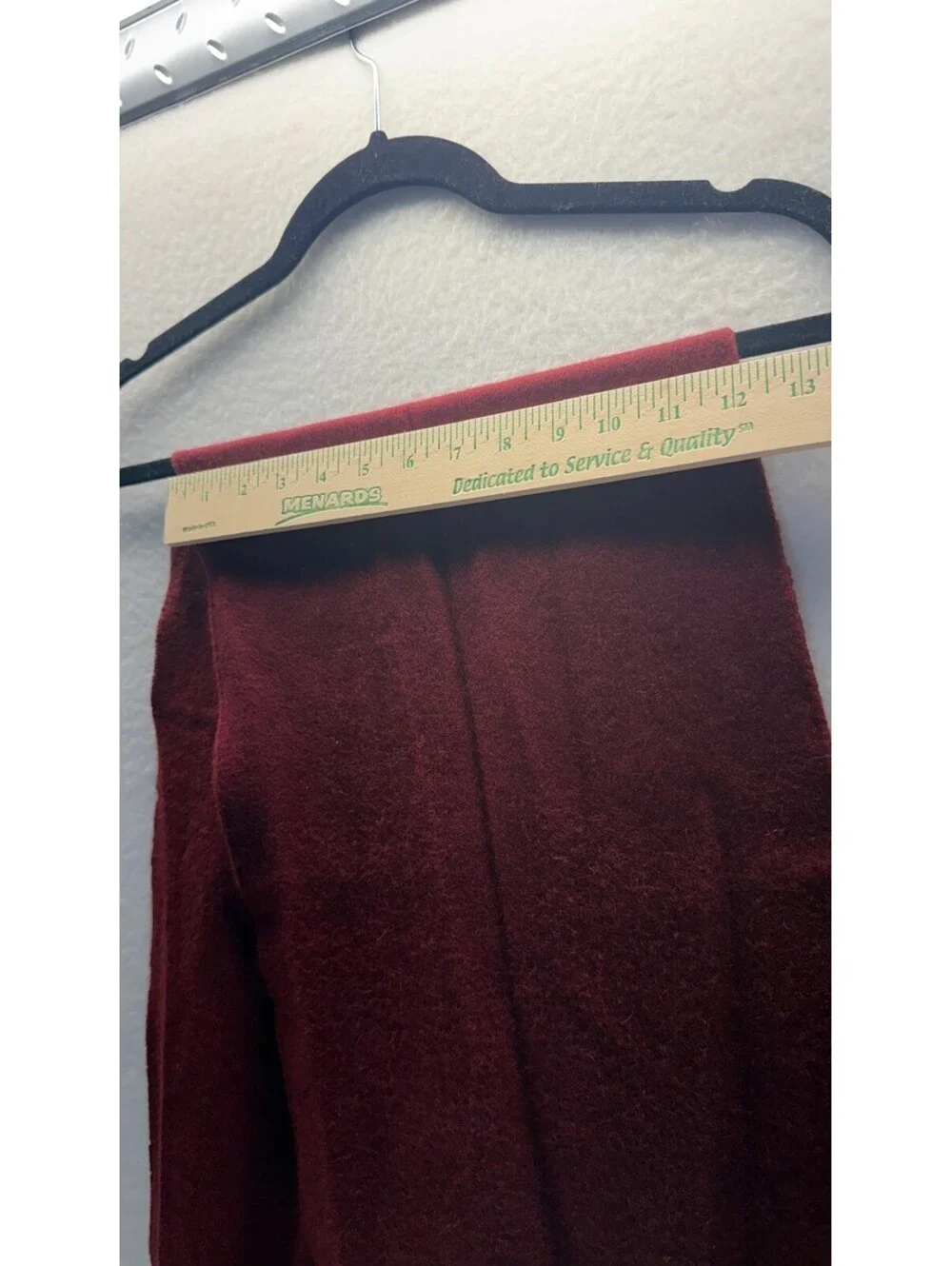 Christian Mode 100% Pure Cashmere Scarf Made in France Burgundy E-3